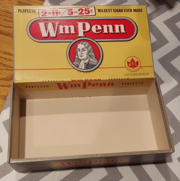 . Vintage Wm Penn Cigar Box - Picture 2 of 9